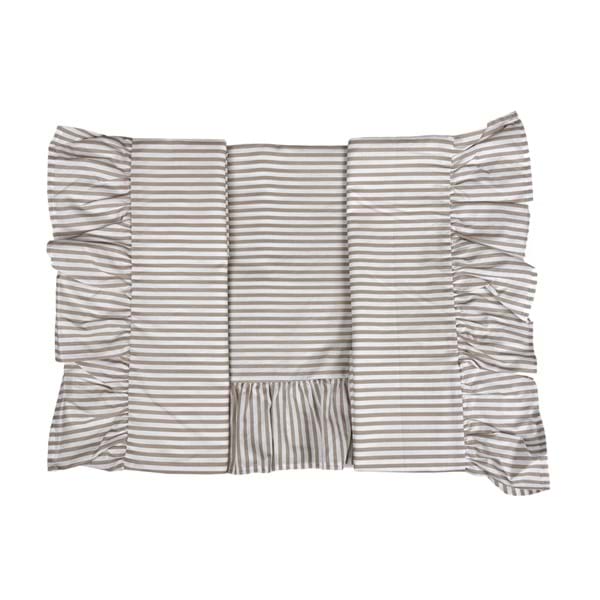 Completo letto beige a righe 1p1/ 2 con gala gala 200x290cm| Blanc Mariclò