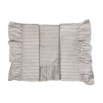 Completo letto beige a righe 1p1/ 2 con gala gala 200x290cm| Blanc Mariclò