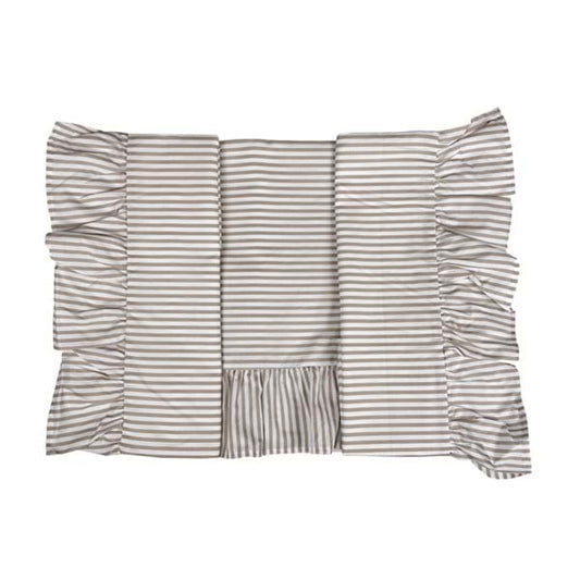 Completo letto beige a righe 1p1/ 2 con gala gala 200x290cm| Blanc Mariclò