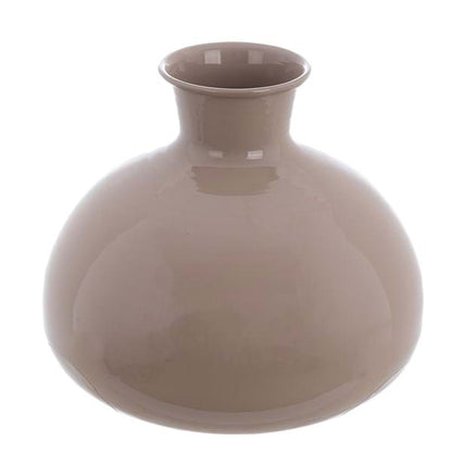 Vaso decorativo beige in metallo | Blanc Mariclò
