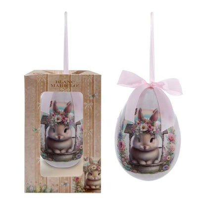 Scatola con decoro uovo di Pasqua  | Blanc Mariclò