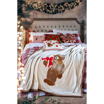Plaid con orso Teddy | Blanc Mariclò