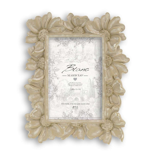 Portafoto cornice con fiori  | Blanc Mariclò