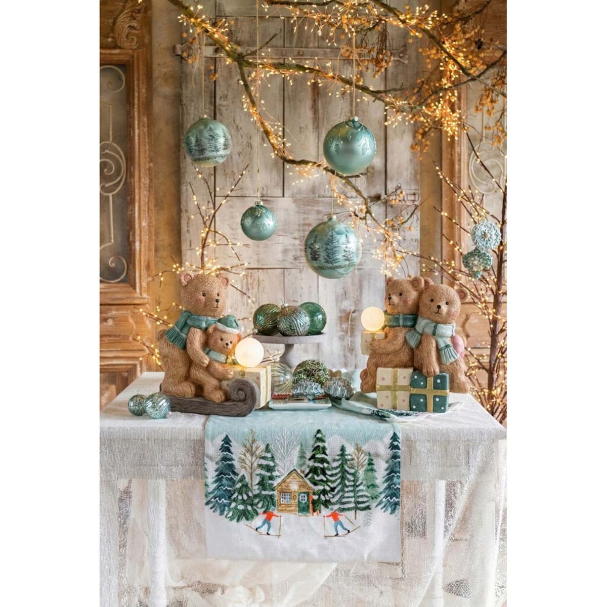 Decoro orso con led | Blanc Mariclò
