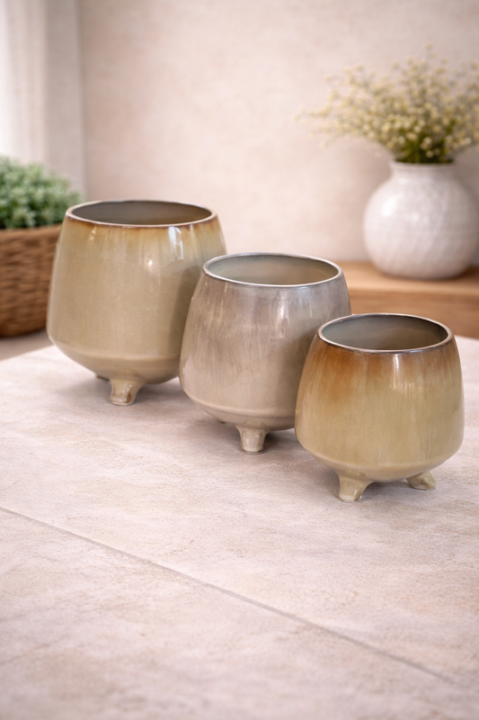 Vaso sabbia in ceramica | Bruco