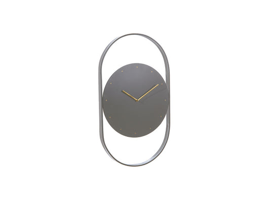 Orologio grigio da parete oval
