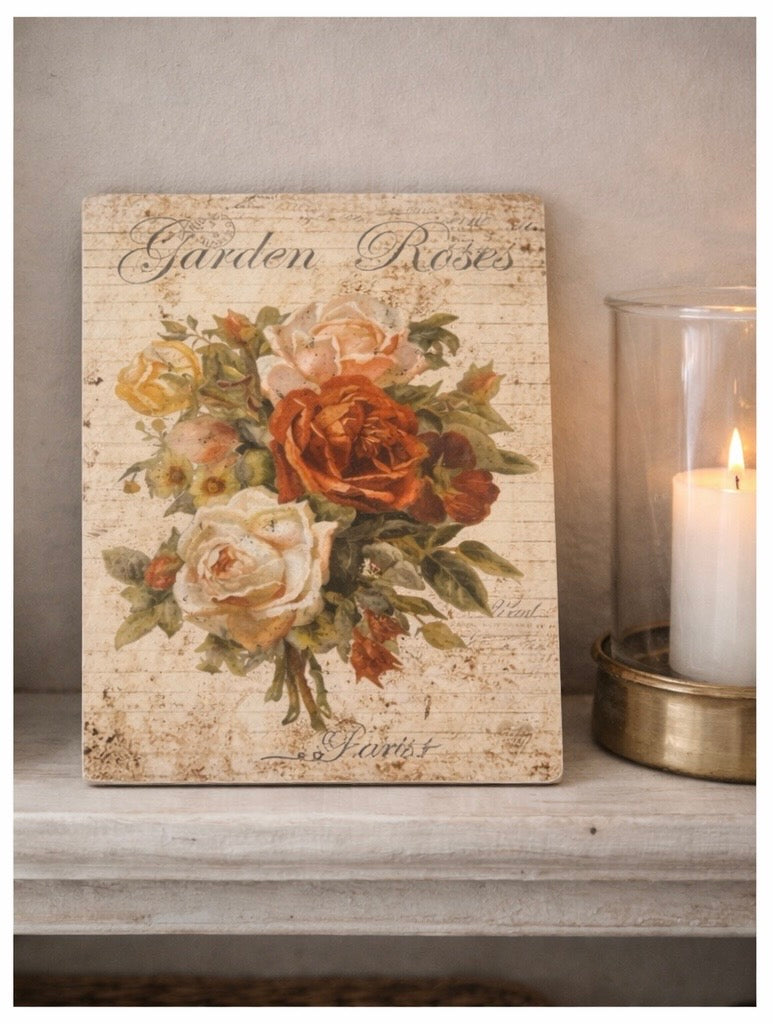 Quadro rettangolare con rose vintage|L'Arte di Nacchi