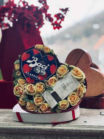 Scatola con cioccolata  Baci e profumo
