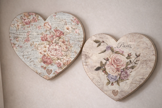 Quadro a forma di cuore con fiori|L'Arte di Nacchi