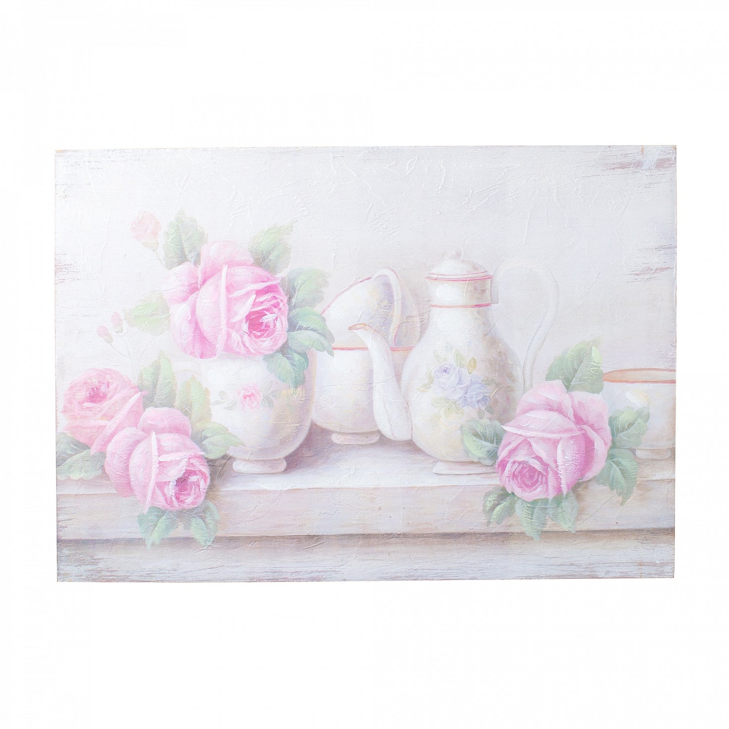 Quadro bianco con rose rettangolare |L'Arte di Nacchi