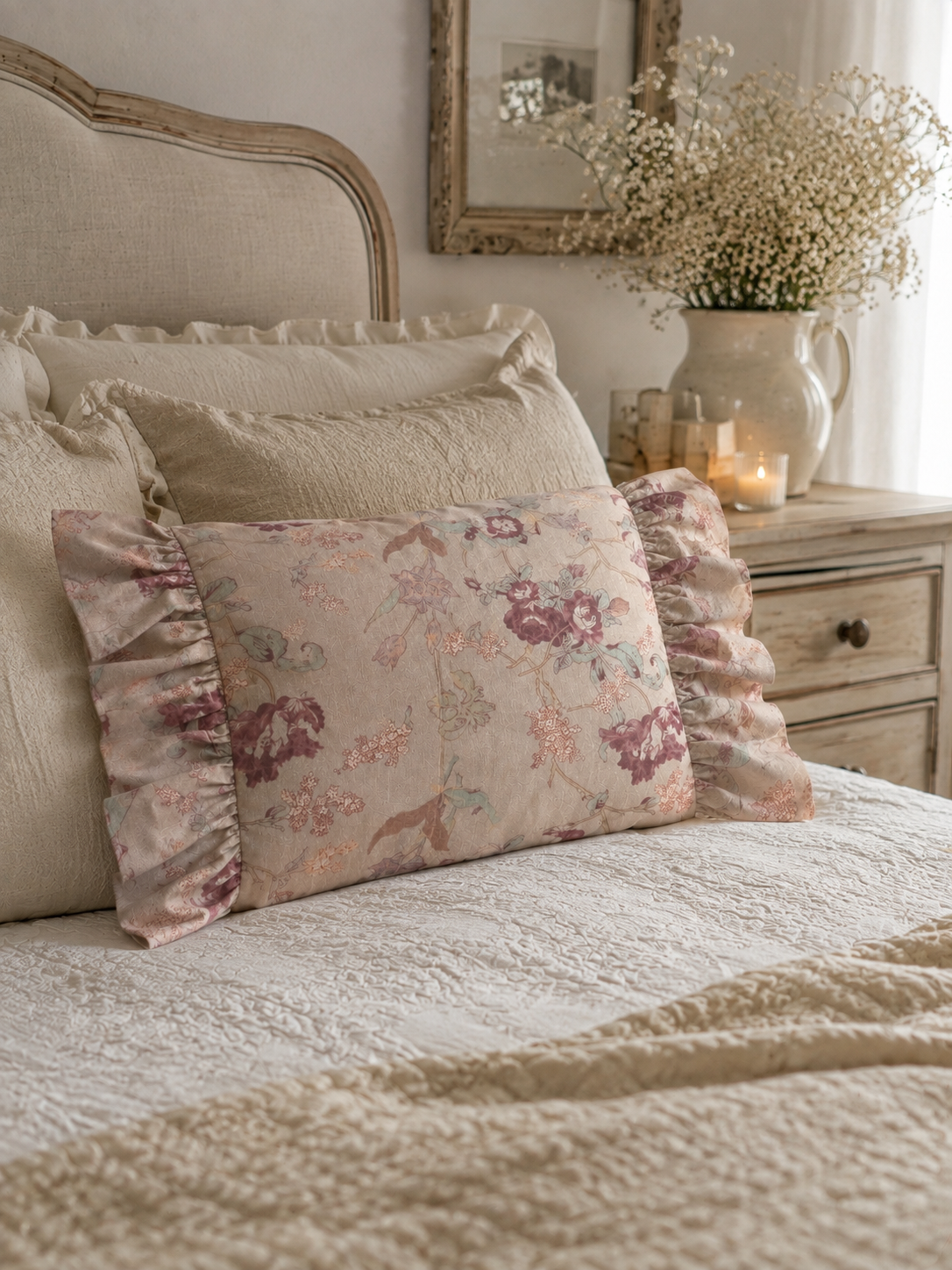 Cuscino con gale 35*50 cm | Blanc Mariclò