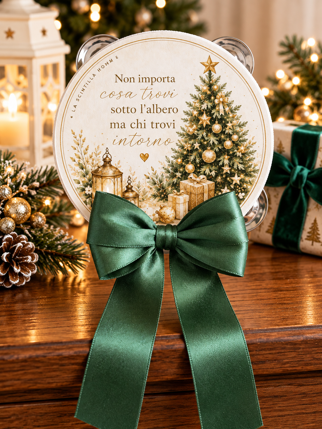Tamburello  decoro Natalizio