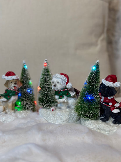 Decoro di Natale - decorazione cane con led