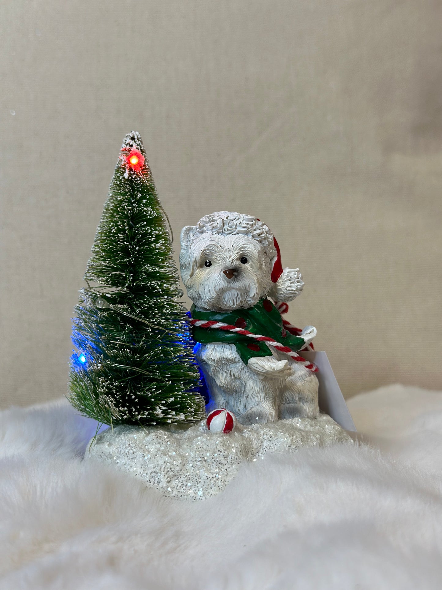 Decoro di Natale - decorazione cane con led