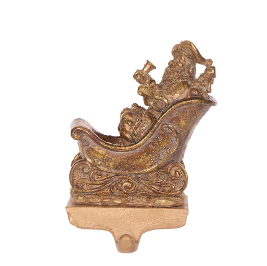 Babbo natale porta calze in bronzo