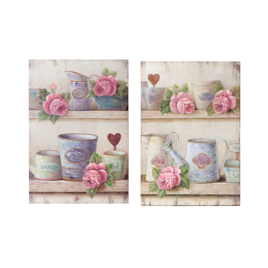Quadri rose e annaffiatoi 35x30|L'Arte di Nacchi
