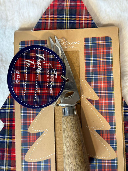 Tagliere natalizio con coltello