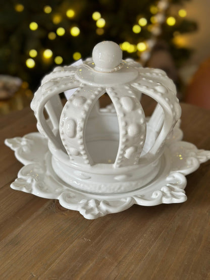 Corona in ceramica bianca