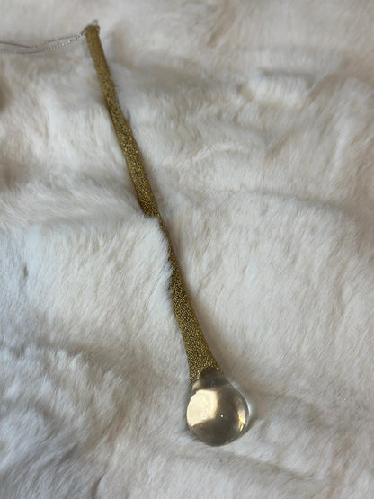 Decorazione albero goccia oro