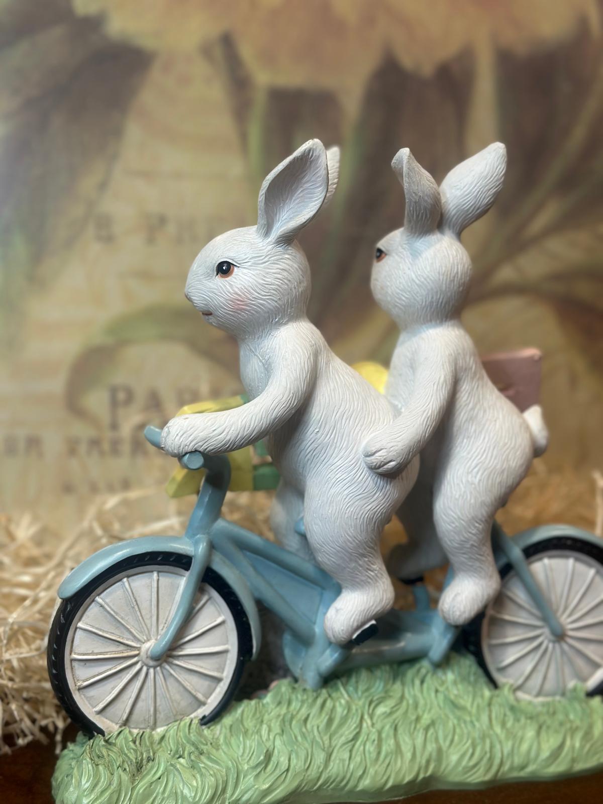 Decoro coniglietti in bicicletta