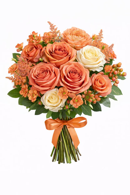 Rosa bianca-arancione