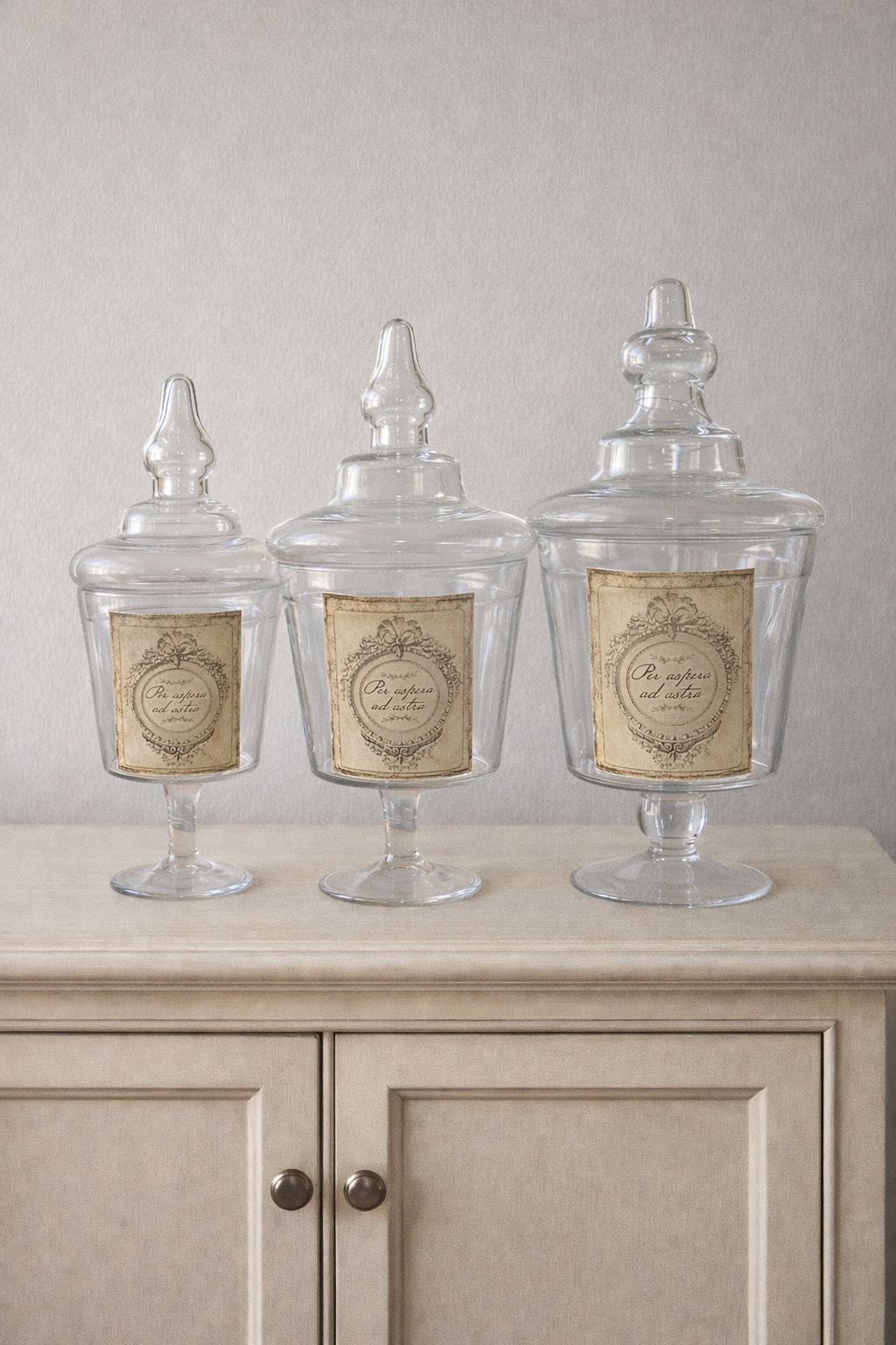 Barattolo in vetro "Per Aspera ad Astra"|Blanc Mariclò