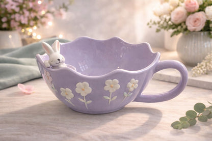 Maxi tazza con coniglio| Tono su tono