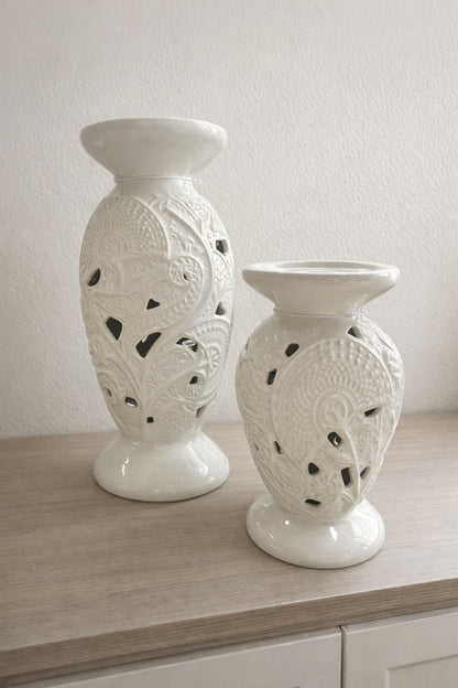 Candelabro - porta candela  in ceramica| Arte di Nacchi