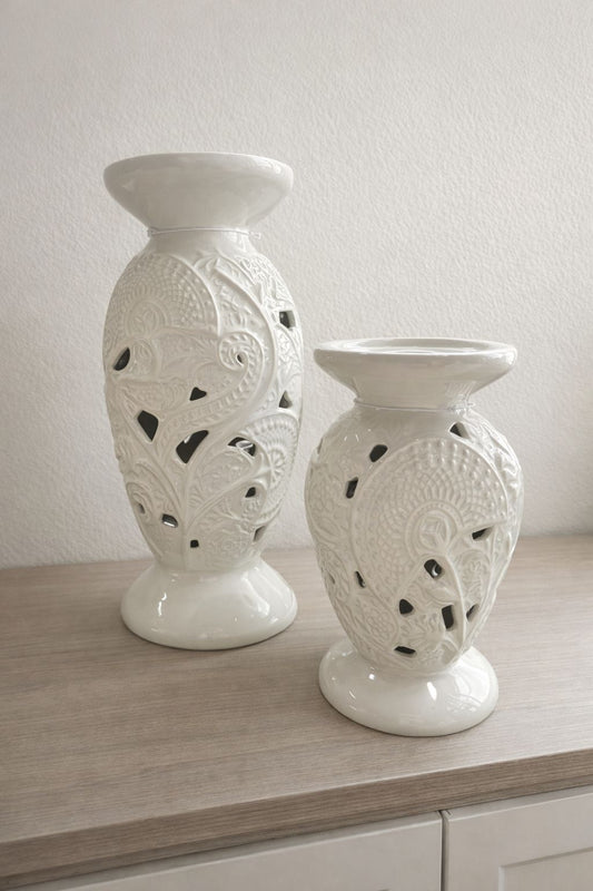 Candelabro - porta candela  in ceramica| Arte di Nacchi