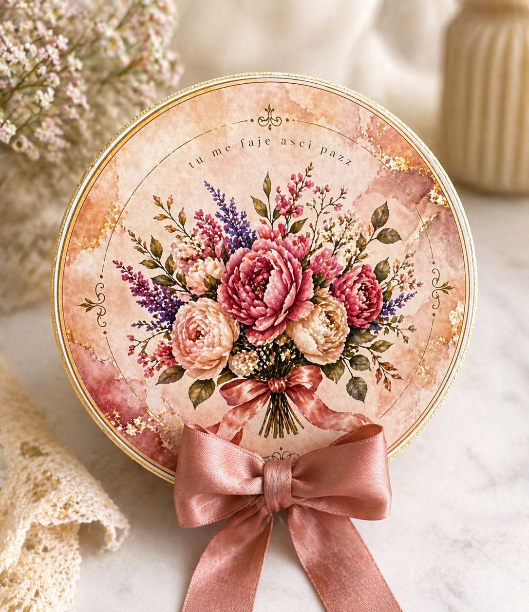 Tamburello romantico decorato