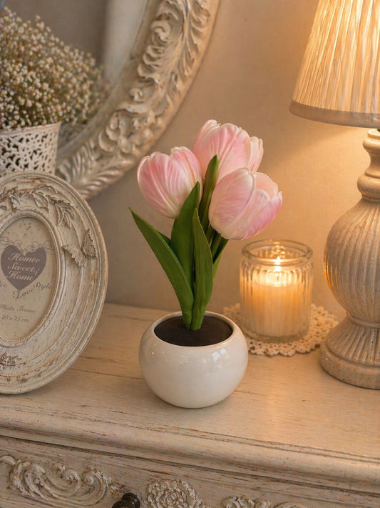 Lampada con tulipani
