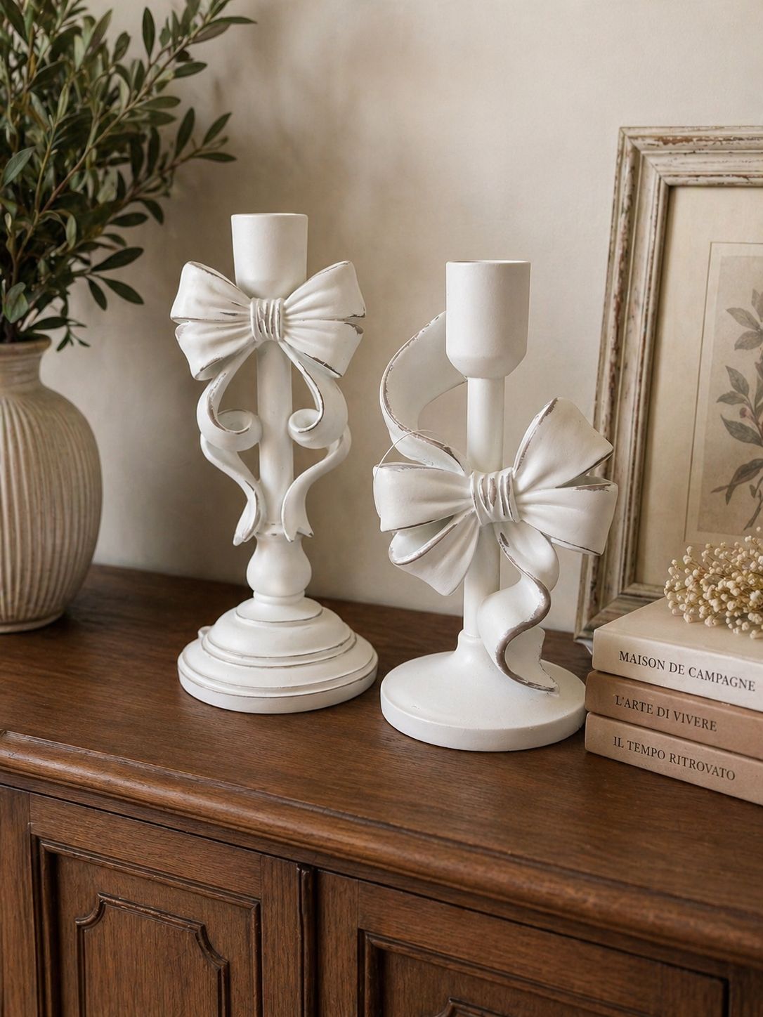 Candelabro con fiocco | Arte di nacchi