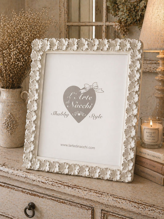 Portafoto cornice 24*19 shabby con fiocchi | Arte di nacchi