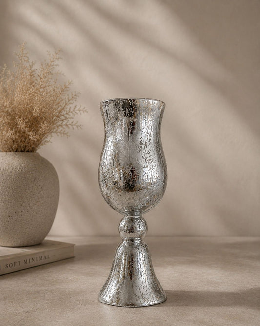 Vaso argento 50 cm | Arte di Nacchi
