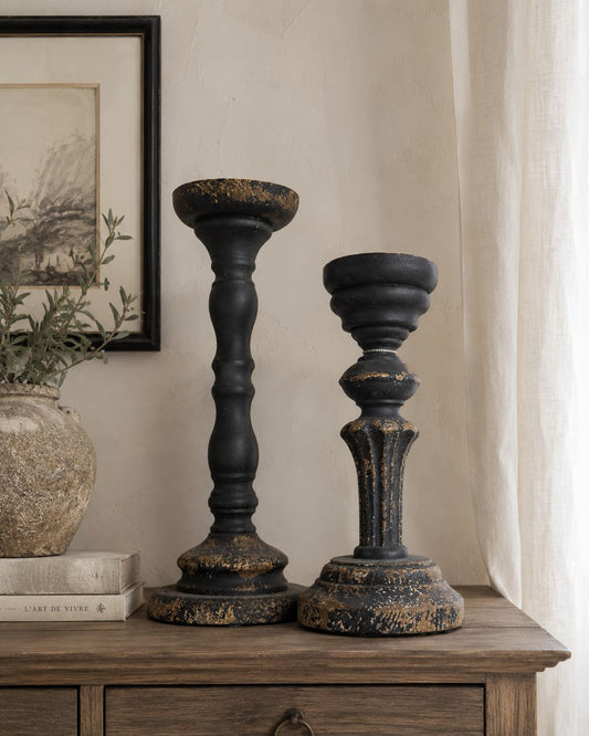 Candelabro shabby nero | Arte di Nacchi