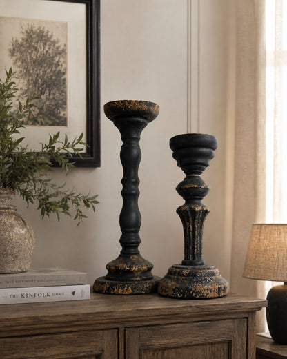 Candelabro shabby nero | Arte di Nacchi