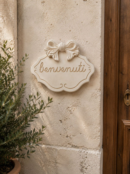 Targhetta benvenuti  | Arte di Nacchi
