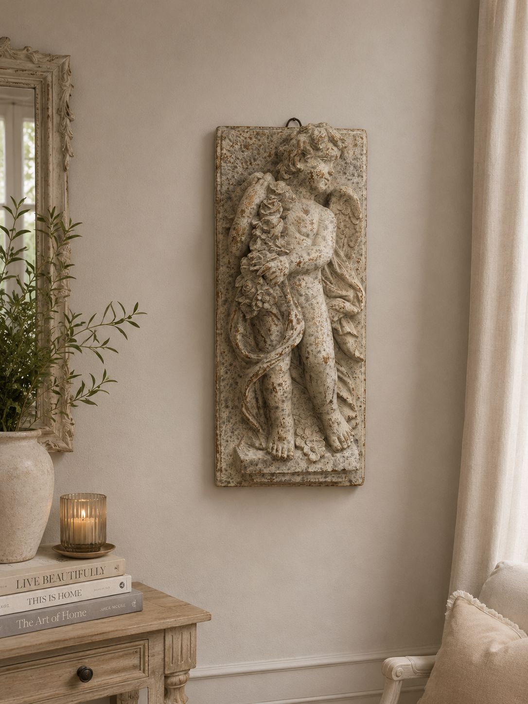 Quadro angelo in rilievo shabby | Arte di Nacchi