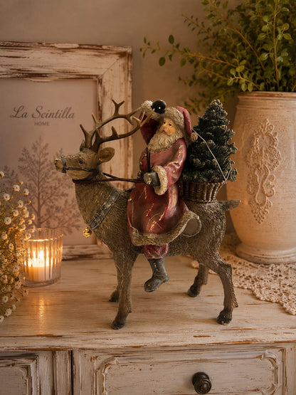 Renna con Babbo Natale | Arte di Nacchi