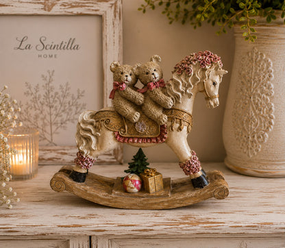 Cavallo a dondolo con orsi | Arte di Nacchi