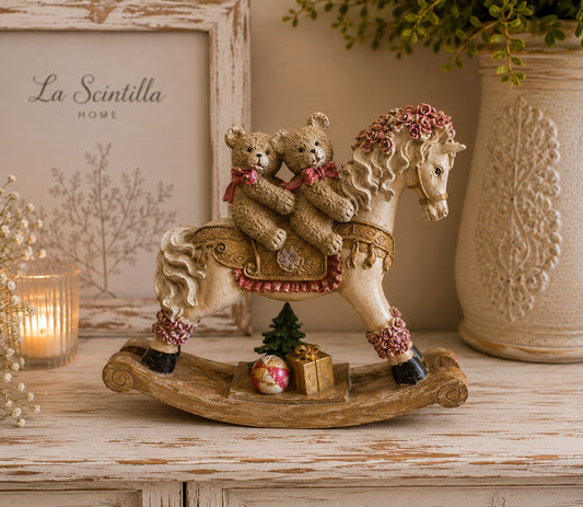 Cavallo a dondolo con orsi | Arte di Nacchi