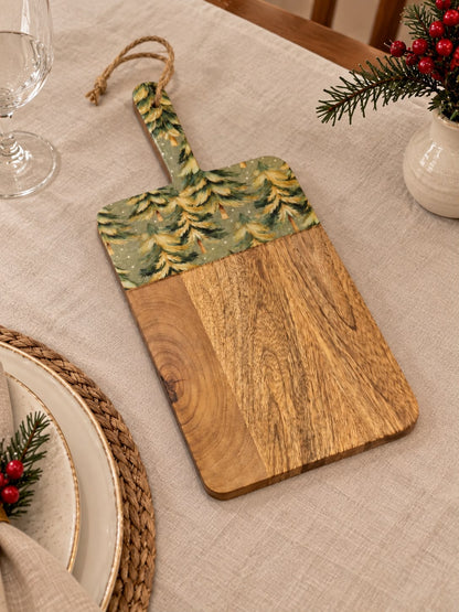 Vassoio in legno con decoro Natalizio