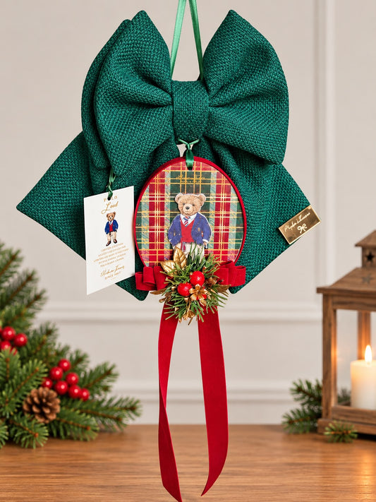 Fiocco verde con decoro Lord | Madame Fioccò