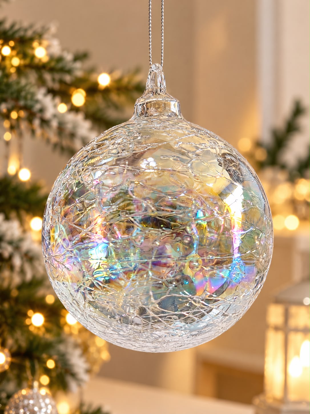 Sfera  in vetro decorata