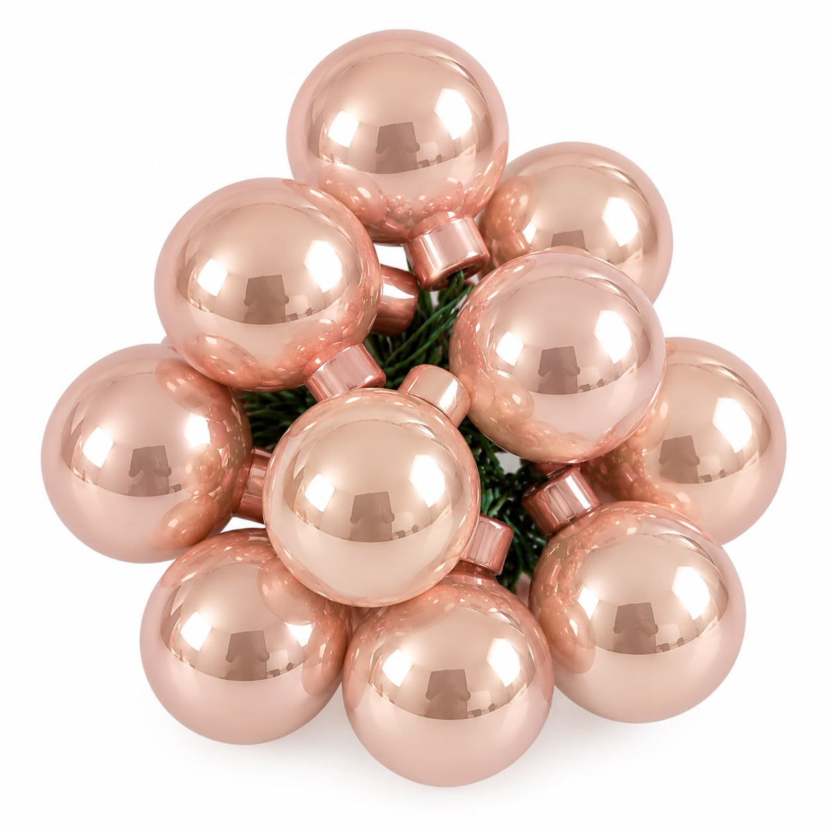 12 sfere decorative natalizie rosa  2cm| Silani