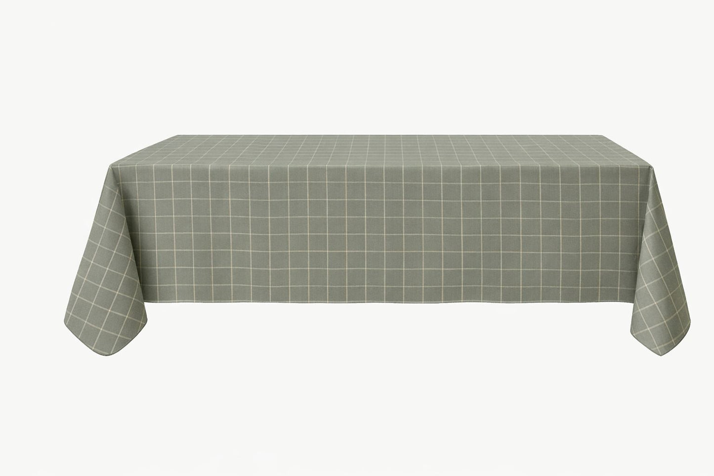 Tovaglia verde-beige cerata 8 posti 150x220h| Blanc Mariclò