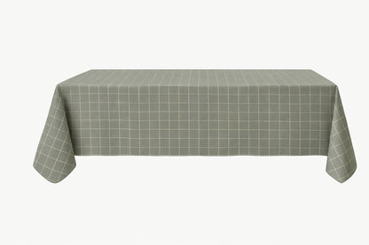 Tovaglia verde-beige cerata 8 posti 150x220h| Blanc Mariclò