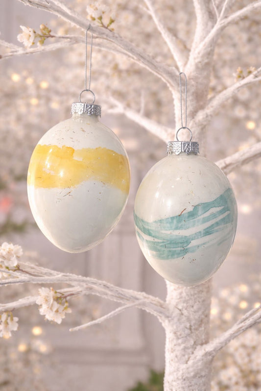 Sfera uovo giallo-celeste Bruco