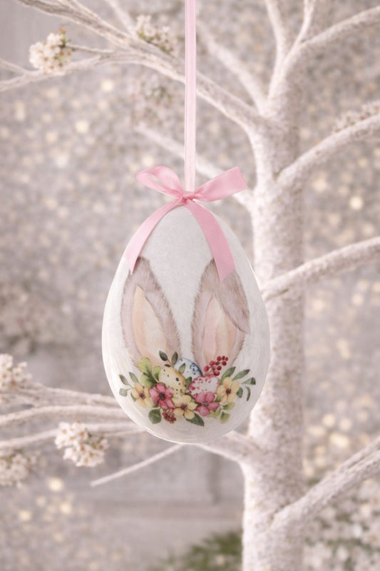 Uovo di Pasqua decorato rosa| Blanc Mariclò
