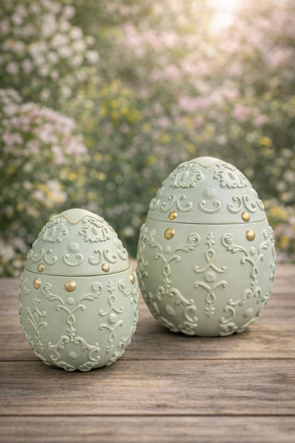 Contenitore a forma di Uovo di Pasqua rosa o verde | Plathea